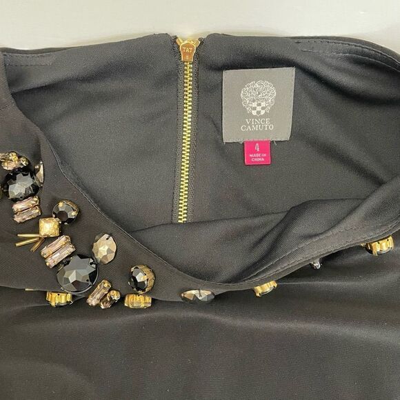 Vince Camuto| Jewel trimmed Neckline| Classic Mini dress| Has stretch - Picture 6 of 12